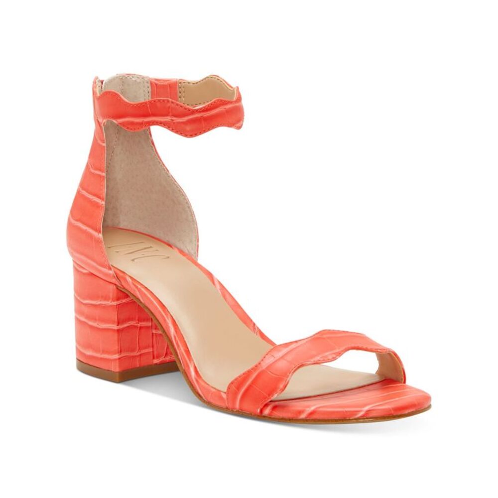 INC Womens Coral Stretch Gore Hadwin Round Toe Block Heel Sandals 8.5 W